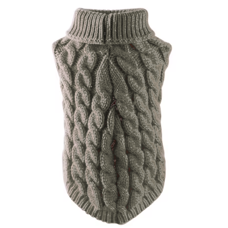 Cable Knit Sphynx Cat Jumper Sweater - Cocoa