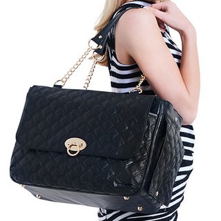 Luggage Black Quilted Pet Carrier - Prince & Princess Designer Petwear