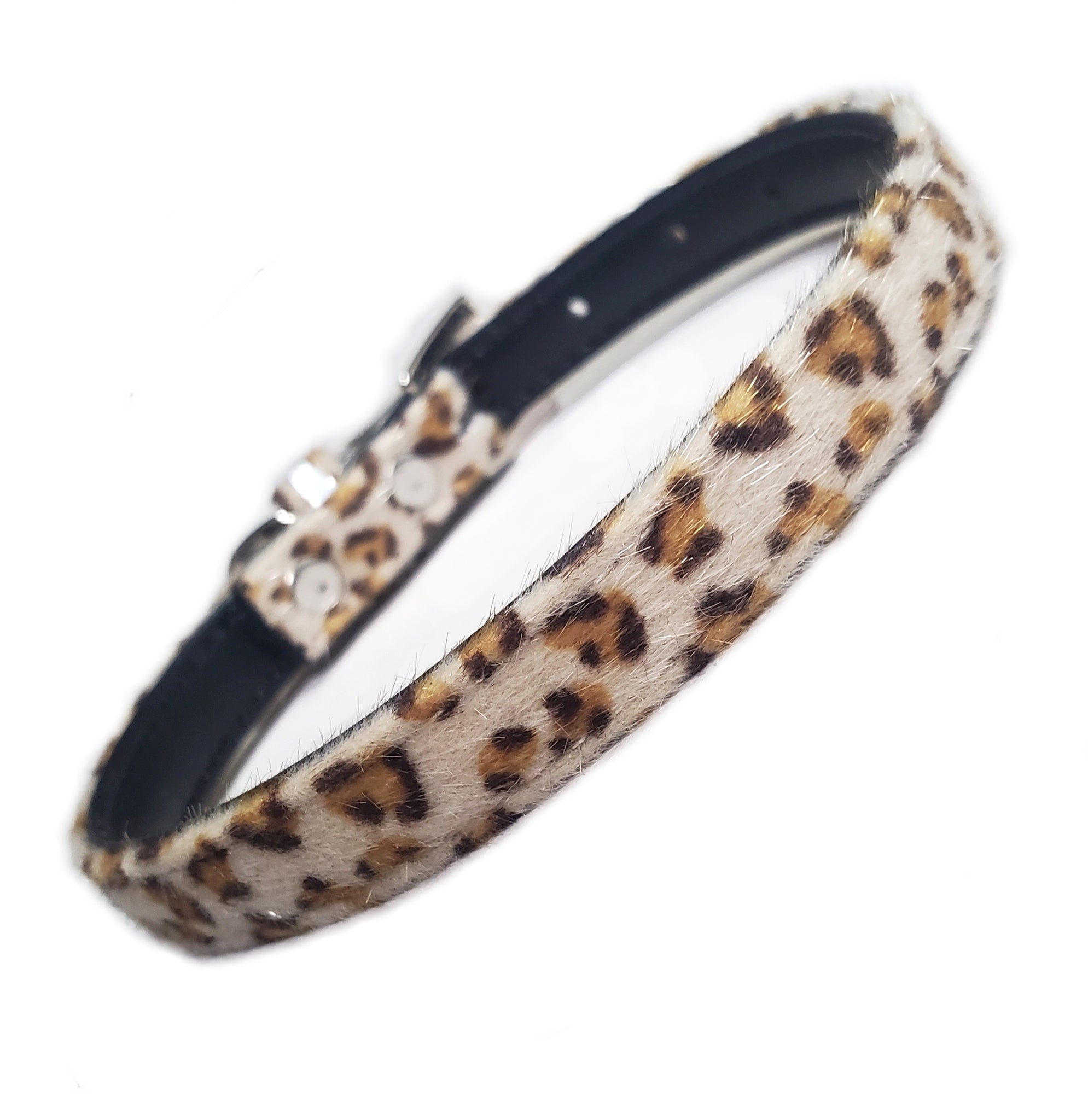 Furry Leopard Dog Collars Prince & Princess Petwear Prince