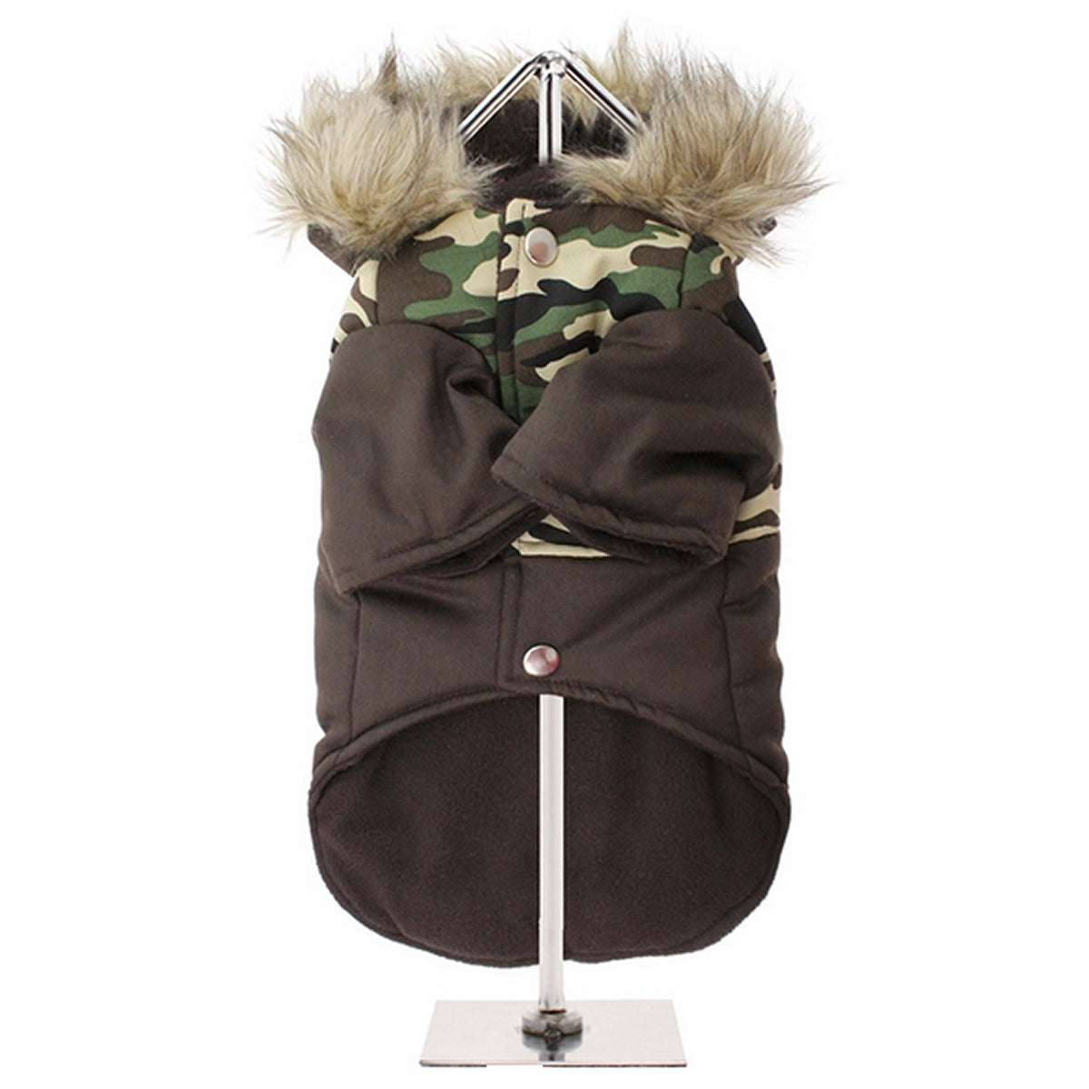 Army Camo Quilted Dog Parka Coat