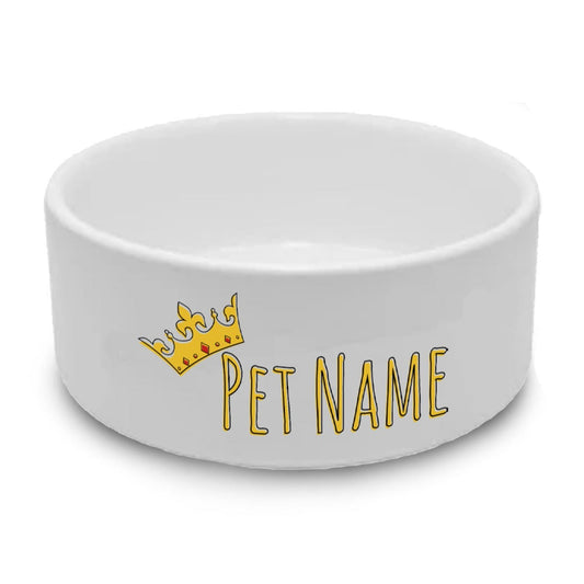 Personalised Dog Bowl with Crown Design Image 1