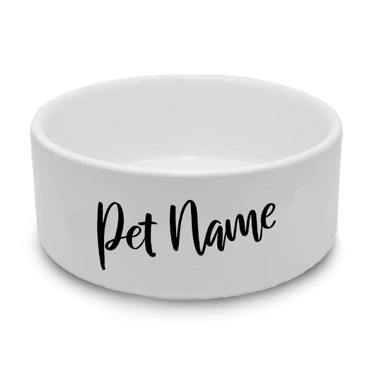 Personalised Dog Bowl with Slanted Name Image 1