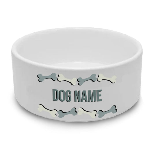 Personalised Dog Bowl with Bone Design Image 1