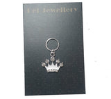 White Crown Small Pet Collar Charm