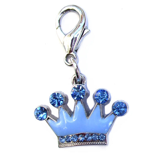Charm para collar de mascota con corona de príncipe