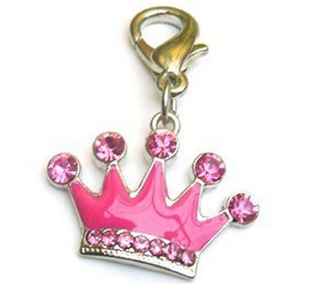 Charm para collar de mascota con corona de princesa