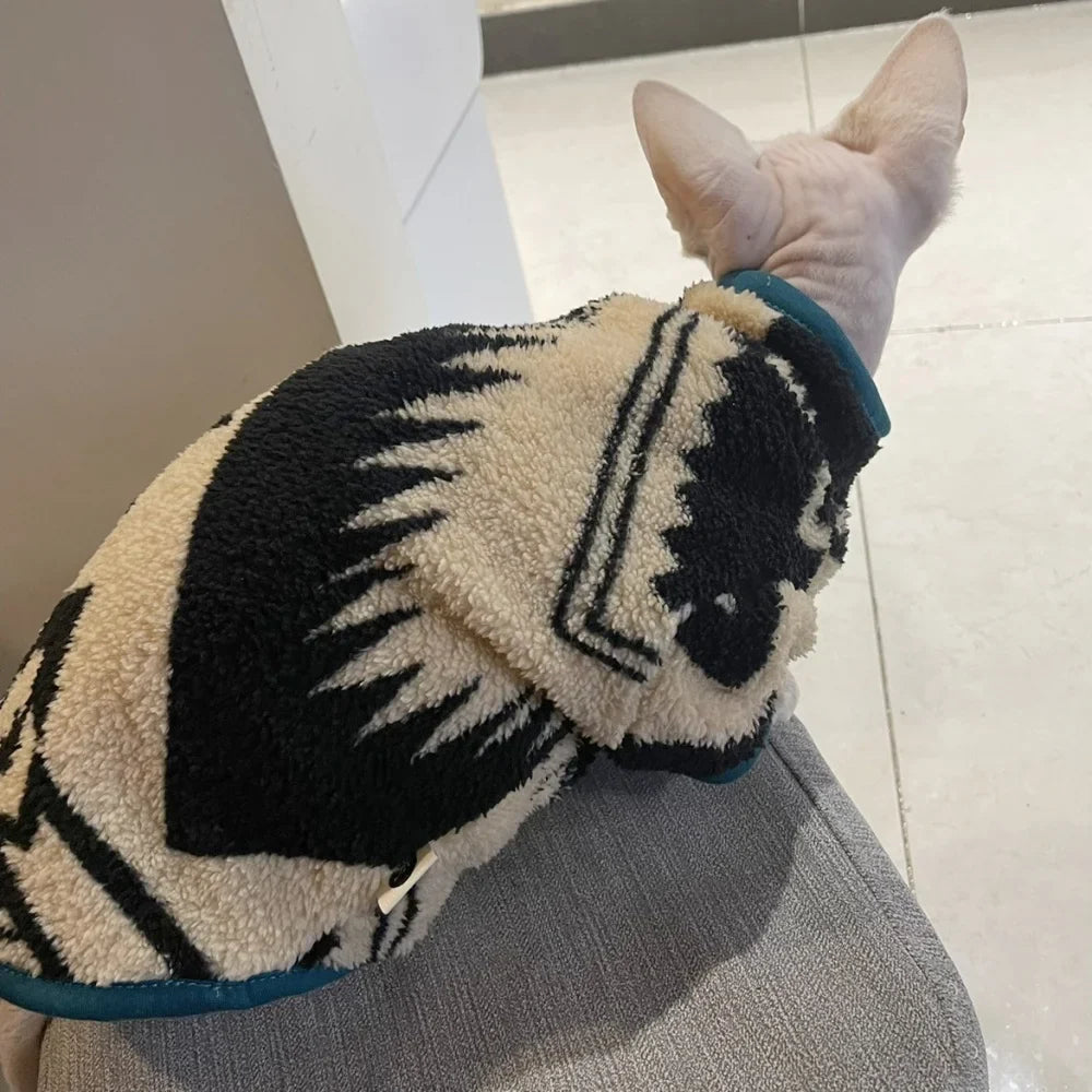 The Heir Sphynx Cat Zip-up Fleece Jacket