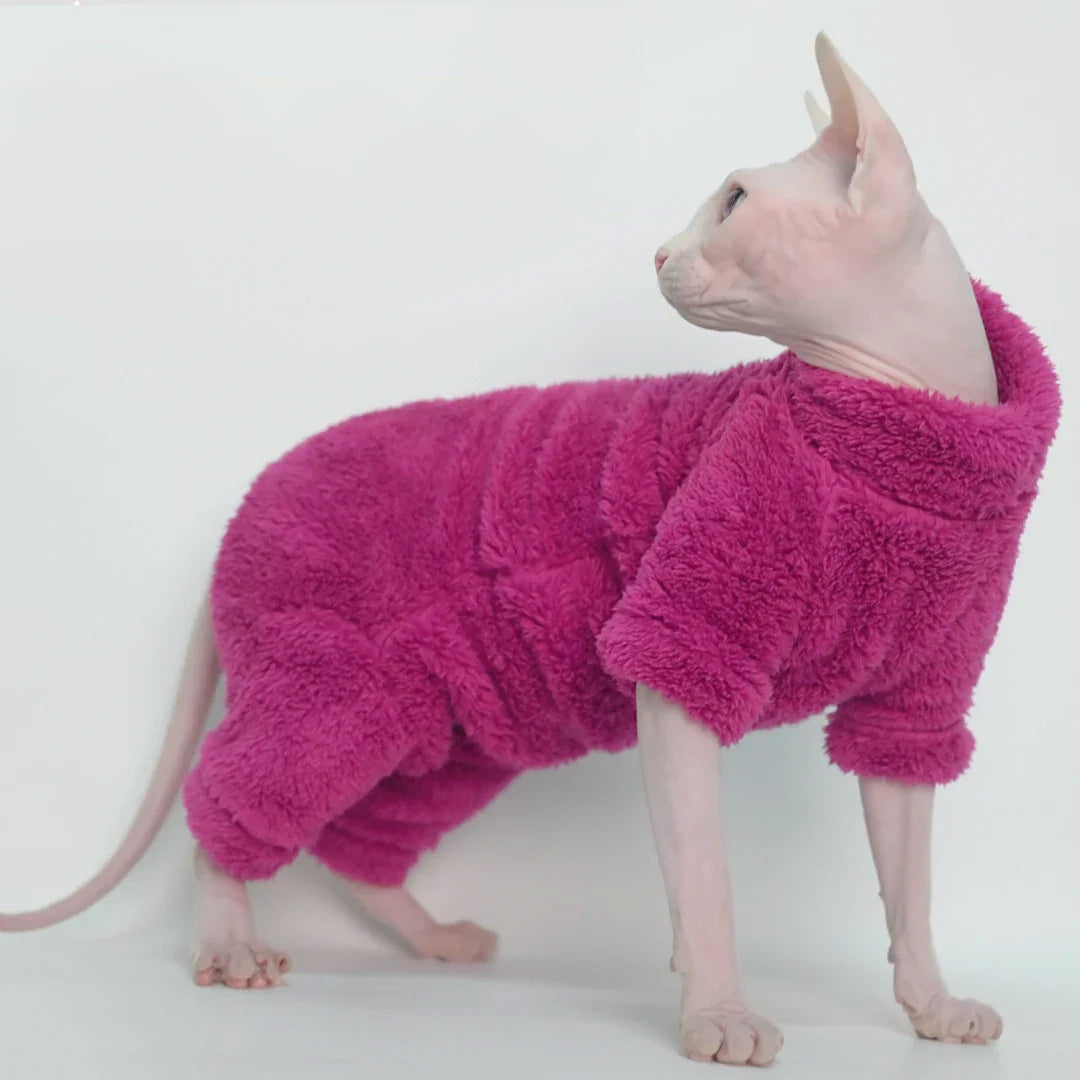 The Plum Onesie Sphynx Cat Fleece