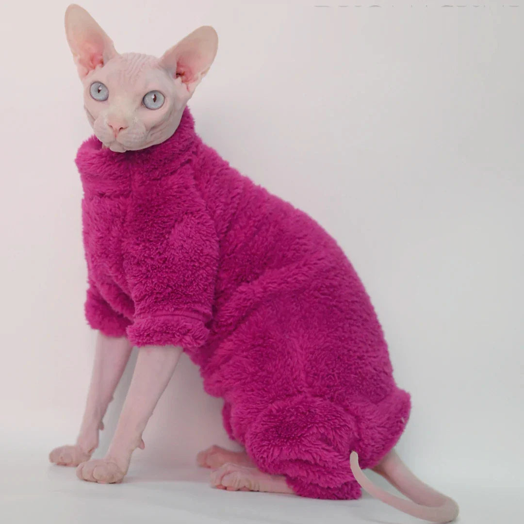 The Plum Onesie Sphynx Cat Fleece