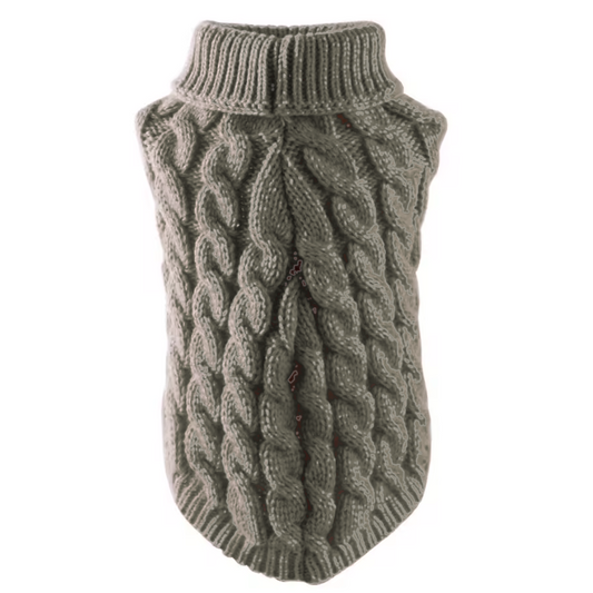Cable Knit Sphynx Cat Jumper Sweater - Cocoa