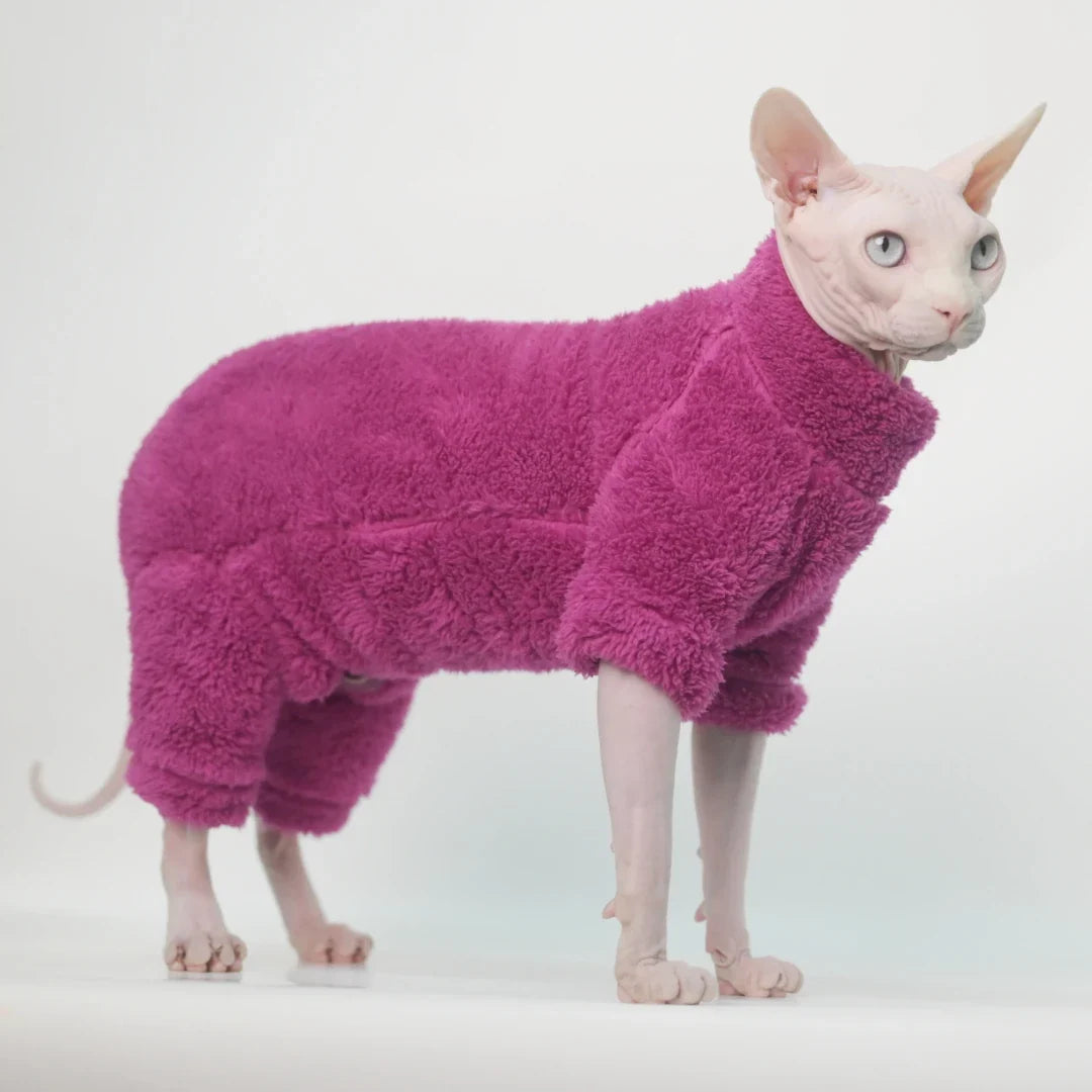 The Plum Onesie Sphynx Cat Fleece