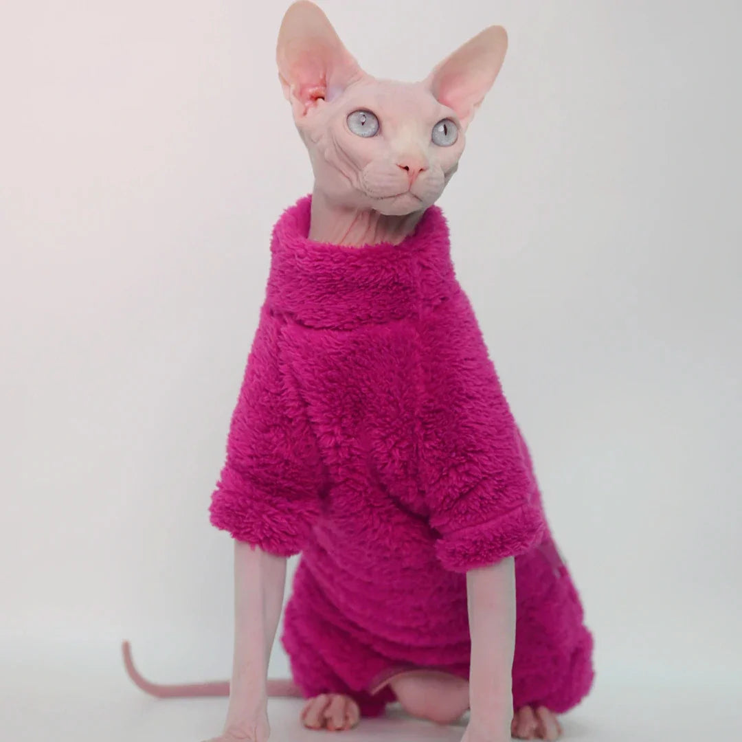 The Plum Onesie Sphynx Cat Fleece