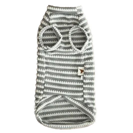 Sphynx Cat Striped T-shirt Grey/White