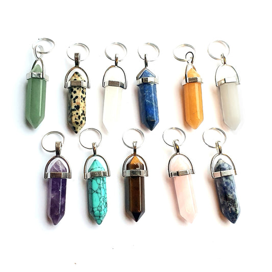 Pointed Crystal Gemstone Pet Dog Charms