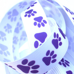 Bones / Pawprint Grosgrain Ribbon
