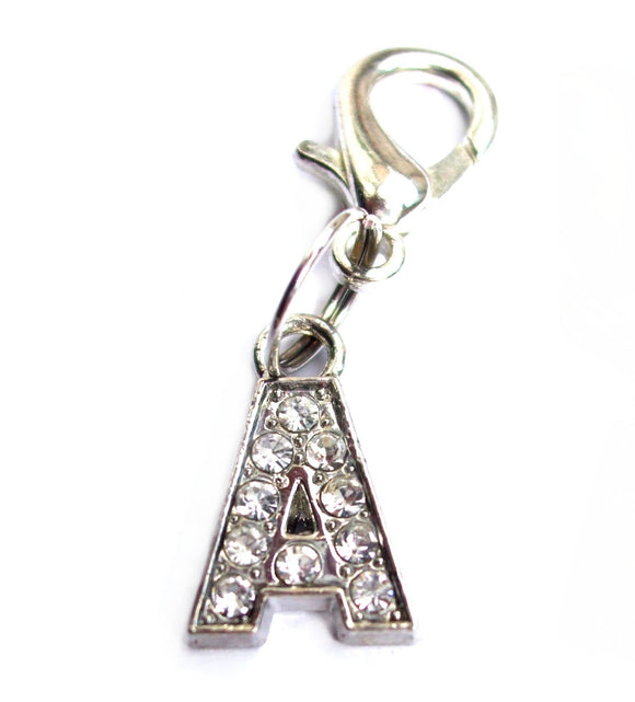 A-Z Crystal Letter Pet Dog Cat Collar Charms