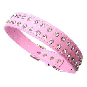 Dog Collars 2-Row Dog Collars - Baby Pink - Prince & Princess Designer Petwear 