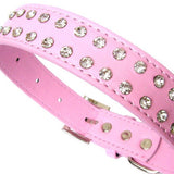 Dog Collar & Lead Sets 2-Row Dog Collar Lead Set - Baby Pink - Prince & Princess Designer Petwear 