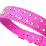 Dog Collar & Lead Sets 2-Row Dog Collar Lead Set - Hot Pink - Prince & Princess Designer Petwear 