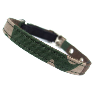 Cat Collars Army Camo Canvas Cat Collar - Prince & Princess Designer Petwear 