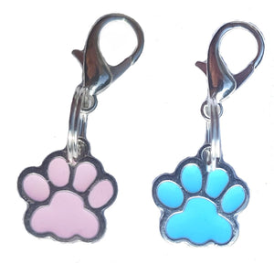 Enamel Paw Cat Collar Charms
