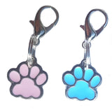 Enamel Paw Cat Collar Charms