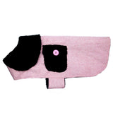 Dog Clothes Pink Herringbone Dog Coat - Prince & Princess Designer Petwear 
