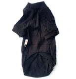 Sphynx Cat Ribbed Stretch Knit - Black