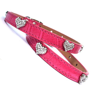 Dog Collars Sweet Hearts Croc Collar - Prince & Princess Designer Petwear 