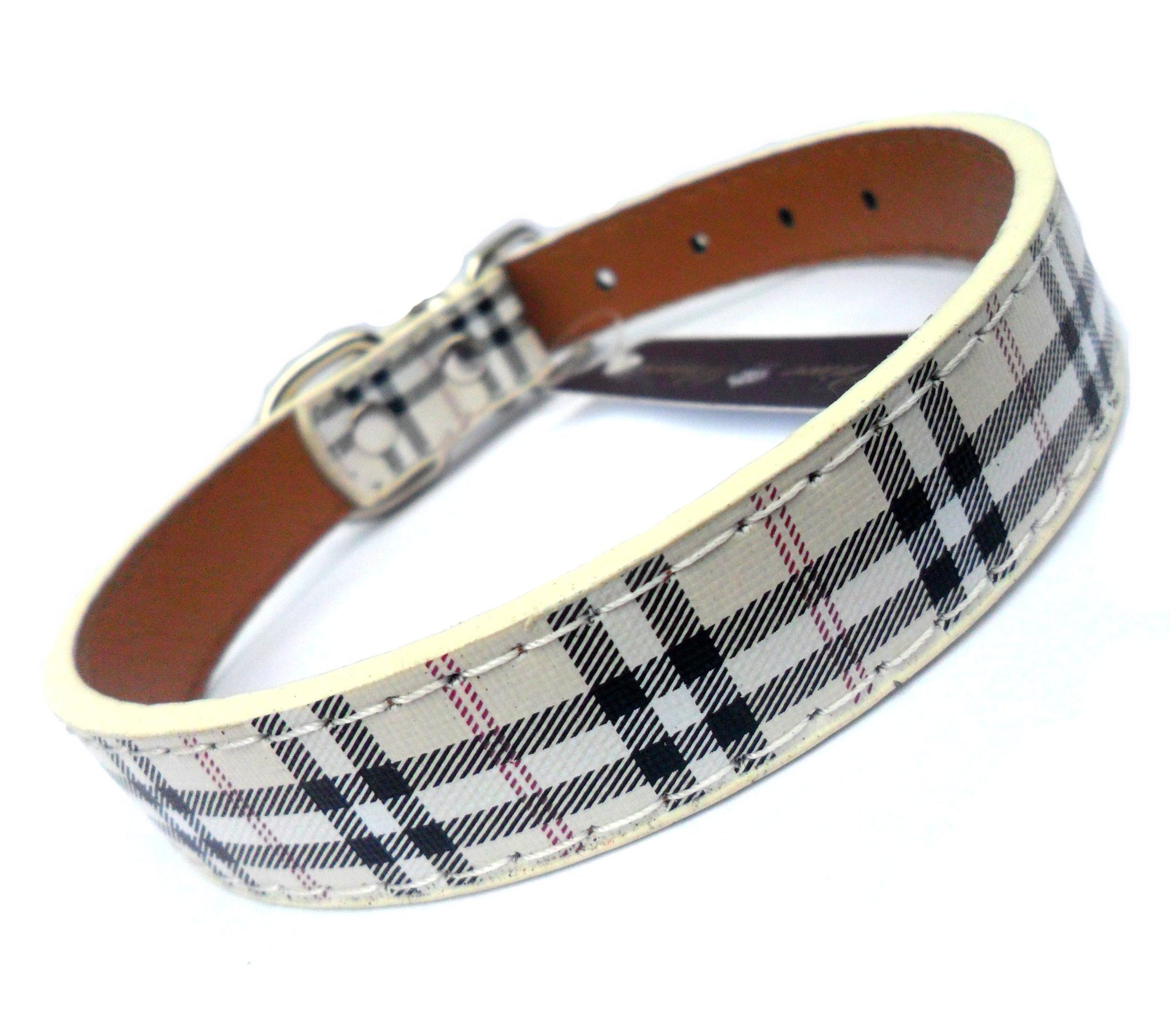 Tartan Check Dog Collar Prince Princess Petwear