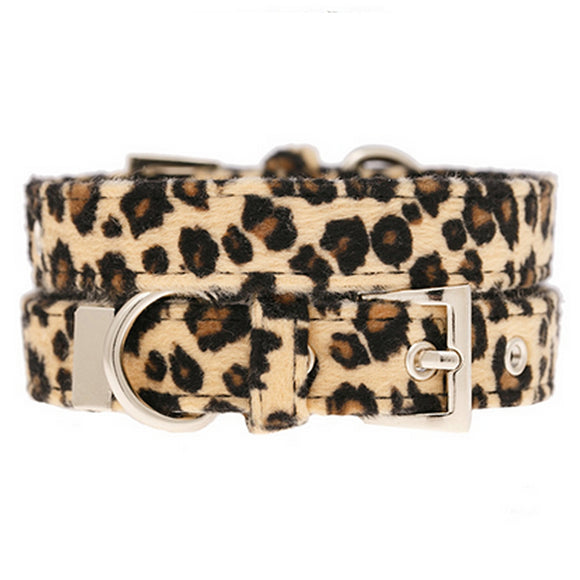 Leopard Print Dog Collar & Lead Sets