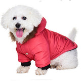 Fur Hood Parka Dog Coat - Salmon Pink