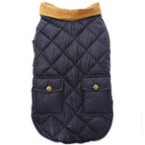 Dog Clothes Balmoral Quilted Dog Coat - Blue - Prince & Princess Designer Petwear 