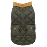 Dog Clothes Balmoral Quilted Dog Coat - Green - Prince & Princess Designer Petwear 