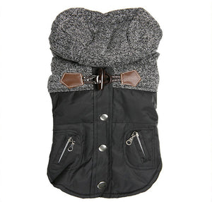 Dog Clothes Black & Grey Tweed Dog Coat - Prince & Princess Designer Petwear 