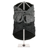 Dog Clothes Black & Grey Tweed Dog Coat - Prince & Princess Designer Petwear 