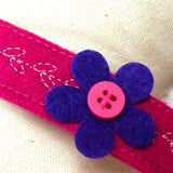 Dog Collars Pretty Flower Fuchsia Collar by Prediletto - Prince & Princess Designer Petwear 