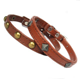 Dog Collars Brown Studded Dog Collars - Prince & Princess Designer Petwear 