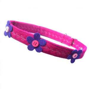 Dog Collars Pretty Flower Fuchsia Collar by Prediletto - Prince & Princess Designer Petwear 