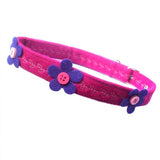 Dog Collars Pretty Flower Fuchsia Collar by Prediletto - Prince & Princess Designer Petwear 