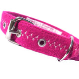 Dog Collars Fuchsia Heart Dog Collar by Prediletto - Prince & Princess Designer Petwear 