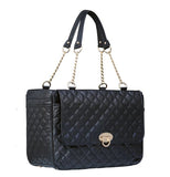 Luggage Black Quilted Pet Carrier - Prince & Princess Designer Petwear 