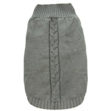 Cable Knit Dog Jumper Grey